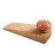 2 Pieces Orange And Black Etched Ceramic Wooden Door Stopper
